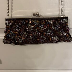 Elegant Multicolor Beaded Clutch